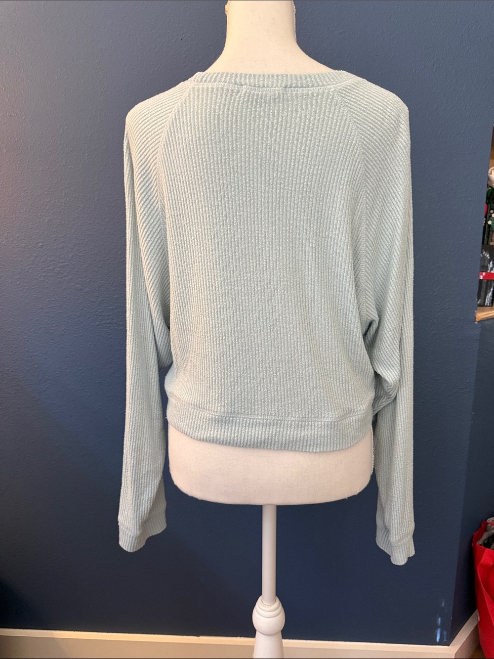 Altar'd State Pale Sage Crewneck Ribbed Pullover - Picture 3 of 6